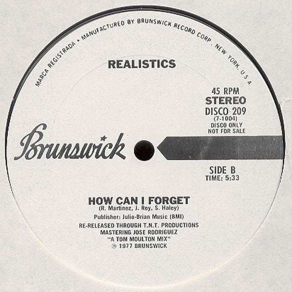 Tony Valor Sounds Orchestra / The Realistics (10) : Ma-Mo-Ah (Take II) / How Can I Forget (12", Promo)