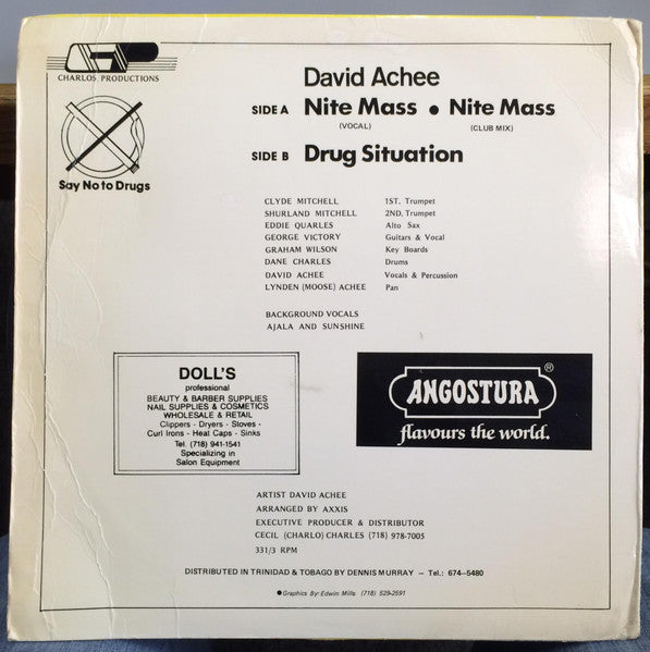 David Achee : Nite Mass (12", Single)