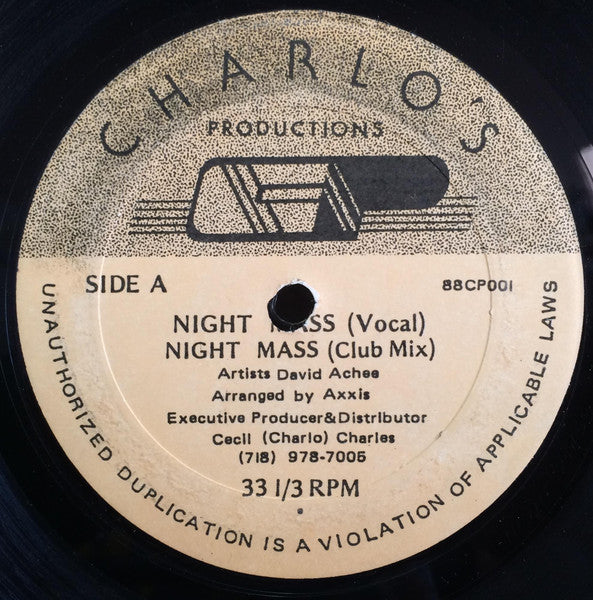 David Achee : Nite Mass (12", Single)