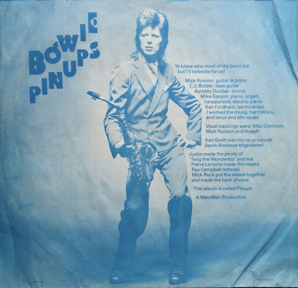 David Bowie : Pinups (LP, Album, RP, Dyn)