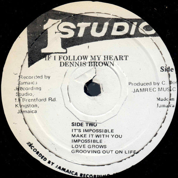 Dennis Brown : If I Follow My Heart (LP, Album, RE)