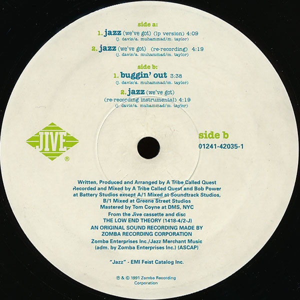A Tribe Called Quest : Jazz (We've Got) (12")