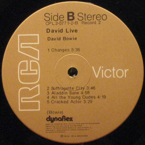 David Bowie : David Live (2xLP, Album, Gat)