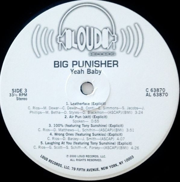 Big Punisher : Yeeeah Baby (2xLP, Album)
