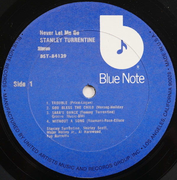 Stanley Turrentine, Shirley Scott, Major Holley, Al Harewood, Ray Barretto : Never Let Me Go (LP, Album, RE)