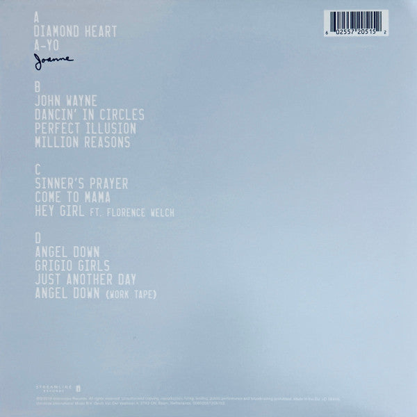 Lady Gaga : Joanne (2xLP, Album, Dlx)