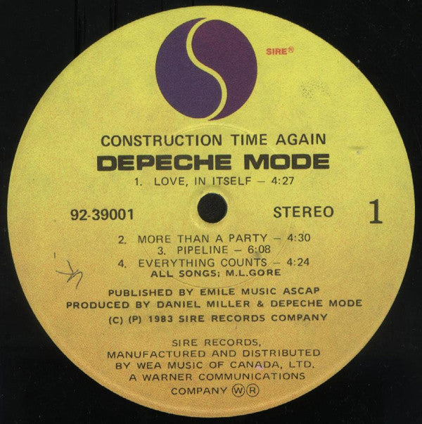 Depeche Mode : Construction Time Again (LP, Album)