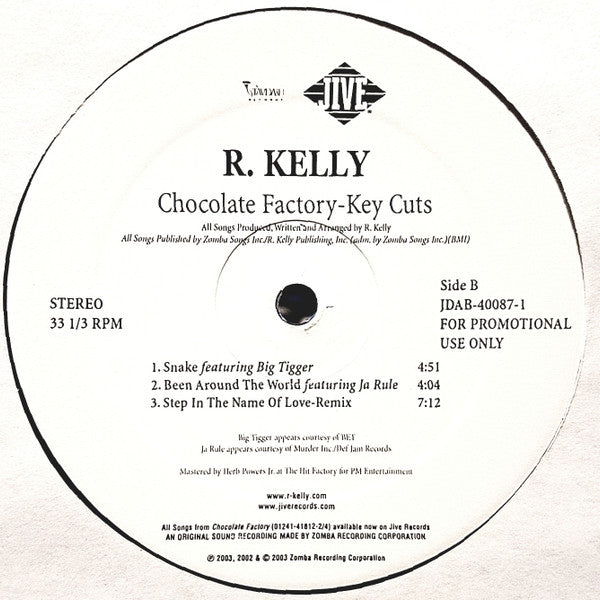 R. Kelly : Chocolate Factory - Key Cuts (LP, Promo)
