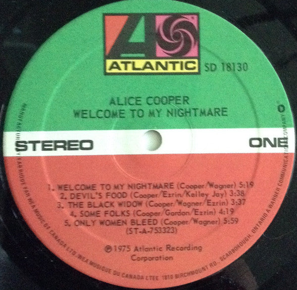 Alice Cooper (2) : Welcome To My Nightmare (LP, Album, RE, Qua)