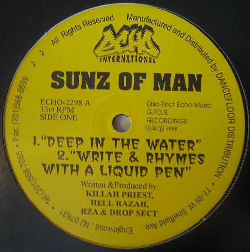 Sunz Of Man : Deep In The Water (12", EP)