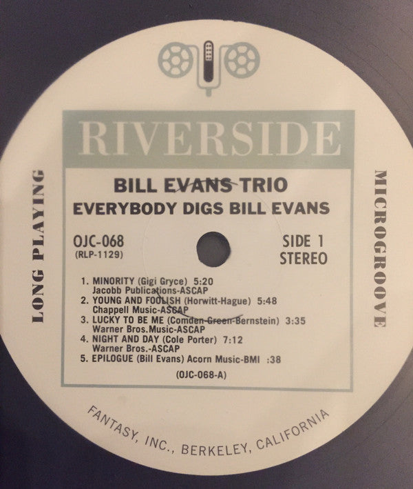 The Bill Evans Trio : Everybody Digs Bill Evans (LP, Album, RE, RP)