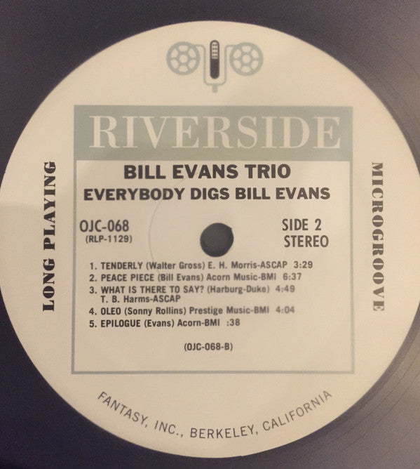 The Bill Evans Trio : Everybody Digs Bill Evans (LP, Album, RE, RP)