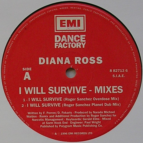 Diana Ross : I Will Survive - Mixes (2x12")