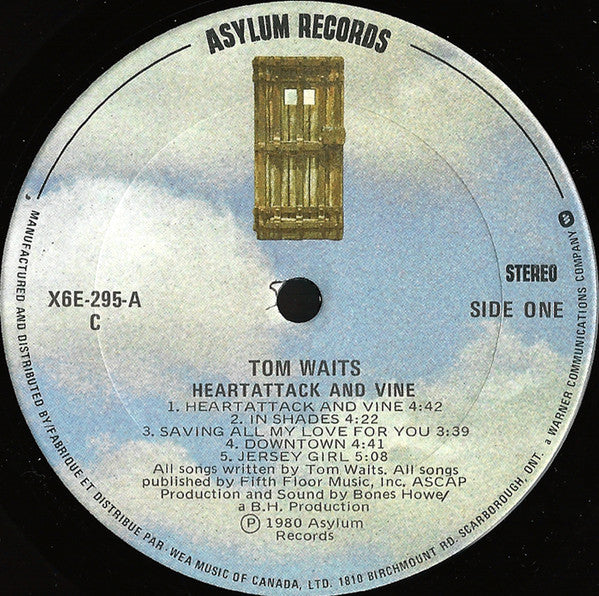 Tom Waits : Heartattack And Vine (LP, Album, Don)