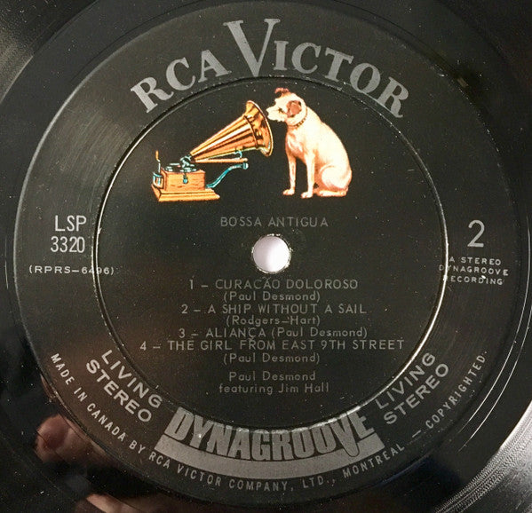 Paul Desmond Featuring Jim Hall : Bossa Antigua (LP, Album)