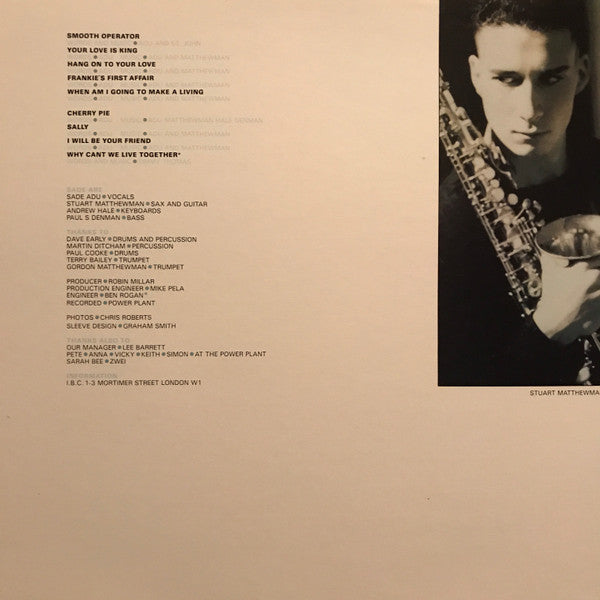 Sade : Diamond Life (LP, Album, Gat)