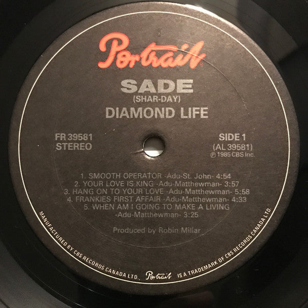 Sade : Diamond Life (LP, Album, Gat)