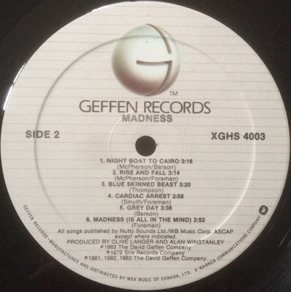 Madness : Madness (LP, Comp)