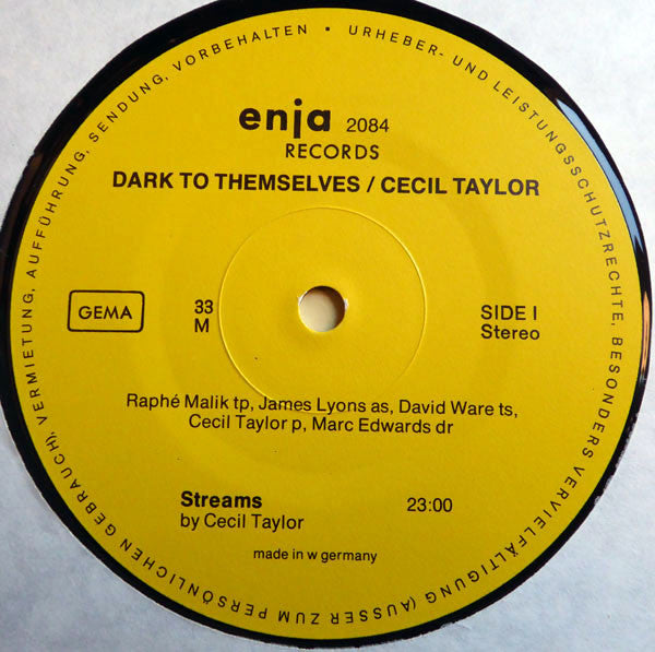 The Cecil Taylor Unit : Dark To Themselves (LP, Album)