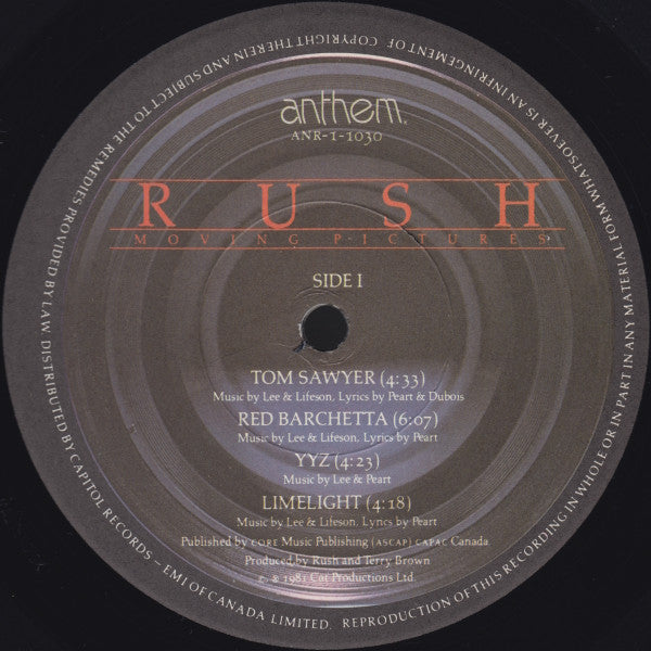 Rush : Moving Pictures (LP, Album, RE, TLC)