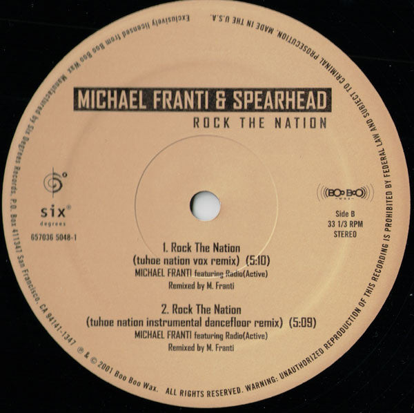 Michael Franti And Spearhead : Rock The Nation (12")