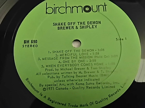 Brewer And Shipley : Shake Off The Demon (LP, Album)