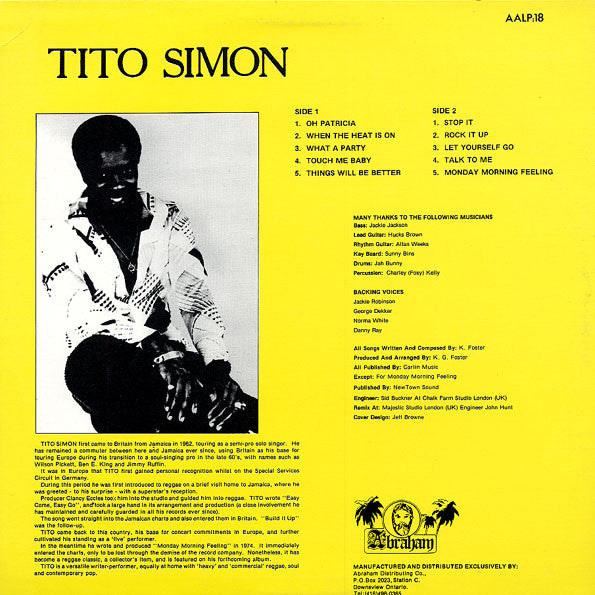 Tito Simon : Touch Of Class (LP, Album)