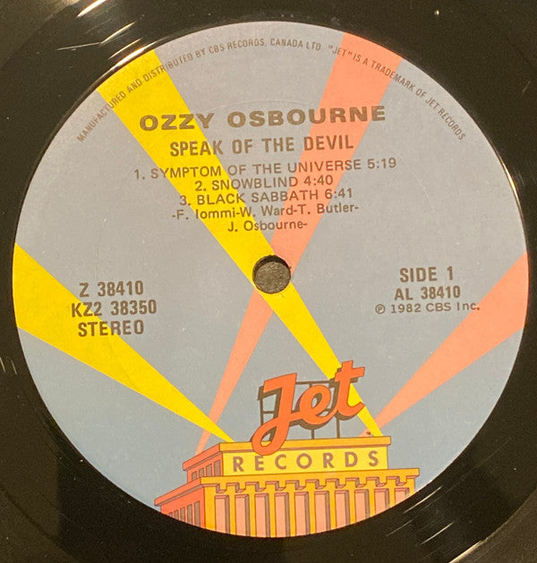 Ozzy Osbourne : Speak Of The Devil (2xLP, Album, Gat)
