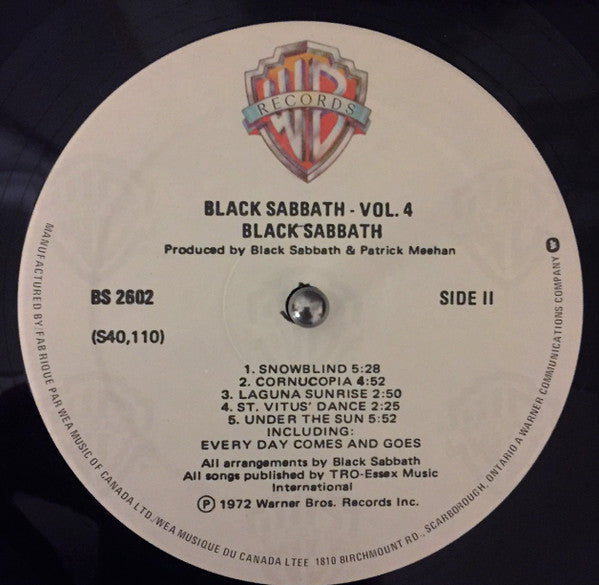 Black Sabbath : Vol. 4 (LP, Album, RE)