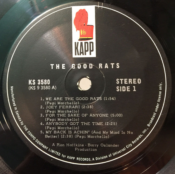 Good Rats : The Good Rats (LP, Album, Gat)