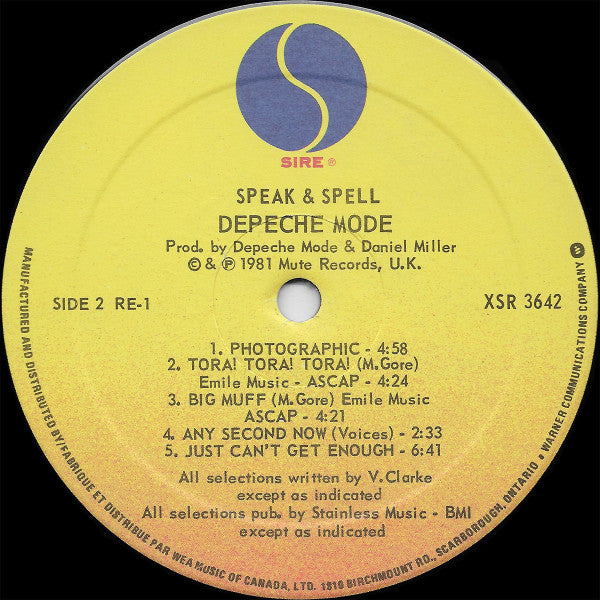 Depeche Mode : Speak & Spell (LP, Album)
