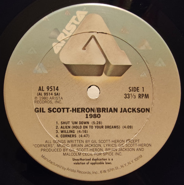 Gil Scott-Heron & Brian Jackson : 1980 (LP, Album, Ter)