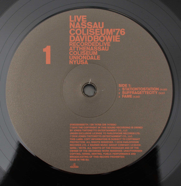 David Bowie : Live Nassau Coliseum '76 (2xLP, Album, 180)