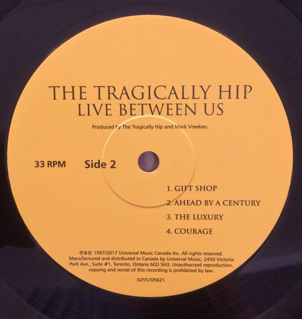 The Tragically Hip : Live Between Us (2xLP, Album, RE, RM, 180)