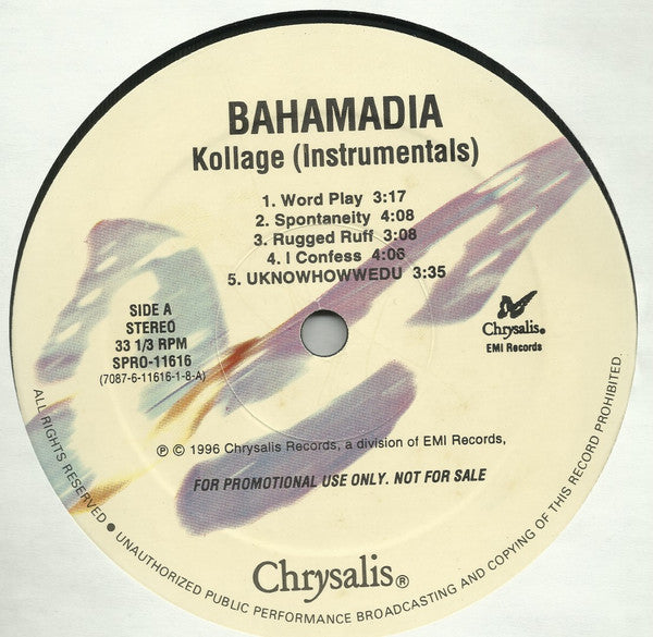Bahamadia : Kollage (Instrumentals) (LP, Promo)
