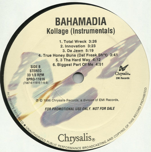 Bahamadia : Kollage (Instrumentals) (LP, Promo)
