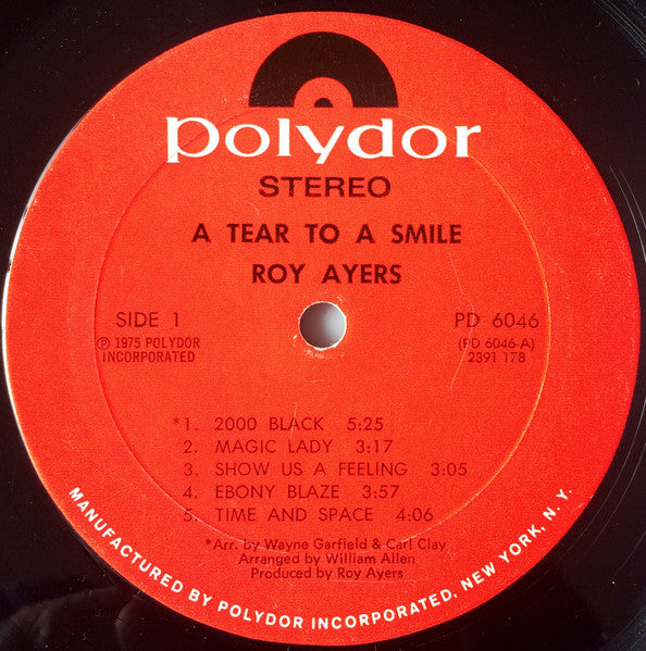 Roy Ayers Ubiquity : A Tear To A Smile (LP, Album, Mon)