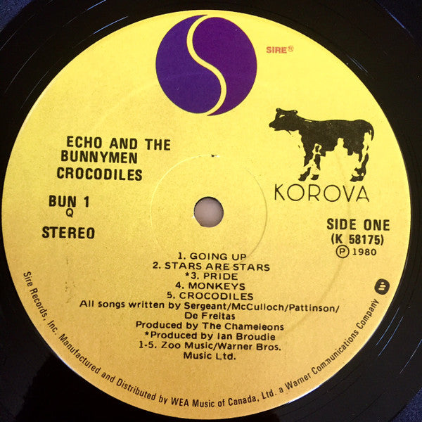 Echo & The Bunnymen : Crocodiles (LP, Album, Qua)