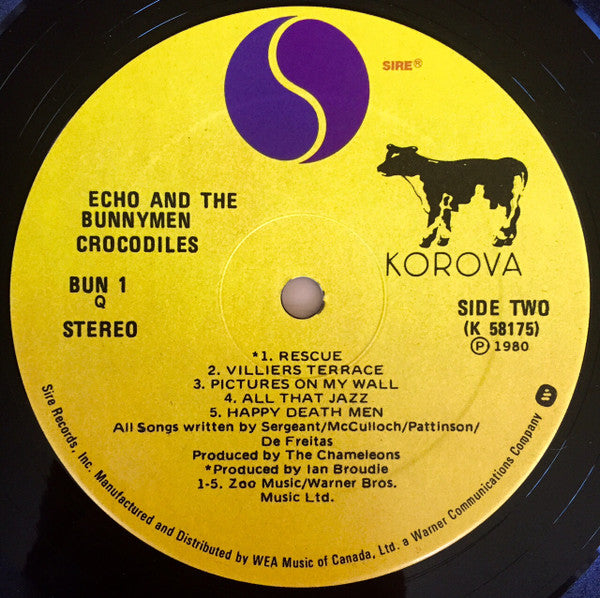 Echo & The Bunnymen : Crocodiles (LP, Album, Qua)