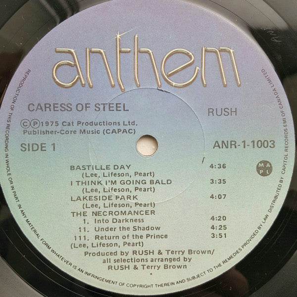 Rush : Caress Of Steel (LP, Album, RE, Gat)