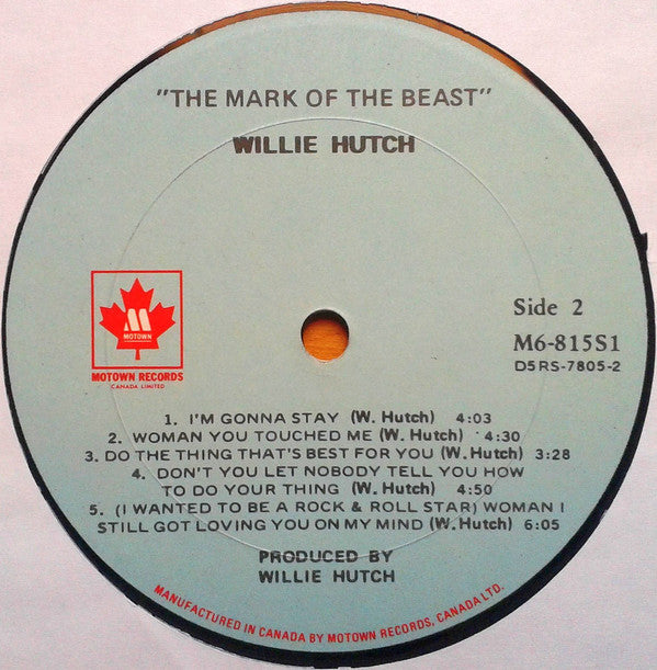Willie Hutch : The Mark Of The Beast (LP, Album)