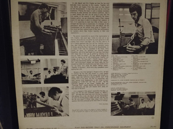 John Mayall With Eric Clapton : Blues Breakers (LP, Album)