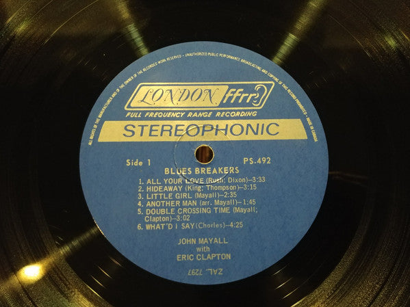 John Mayall With Eric Clapton : Blues Breakers (LP, Album)