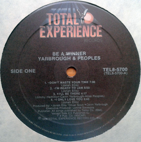 Yarbrough & Peoples : Be A Winner (LP, Album)