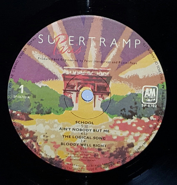 Supertramp : Paris (2xLP, Album, Gat)