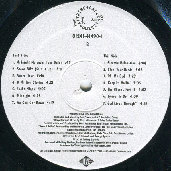 A Tribe Called Quest : Midnight Marauders (LP, Album, RE, RP)