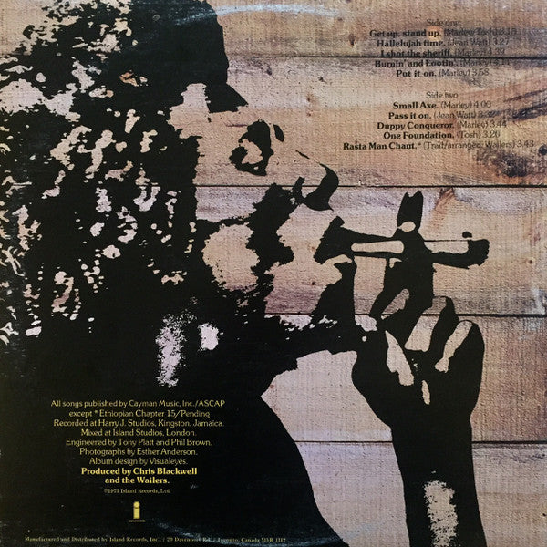 The Wailers : Burnin' (LP, Album, Gat)