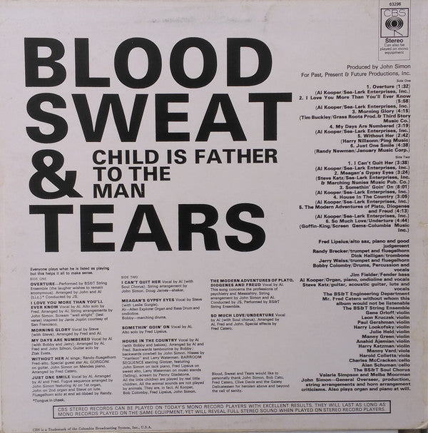 Blood, Sweat And Tears : Child Is Father To The Man (LP, Album)