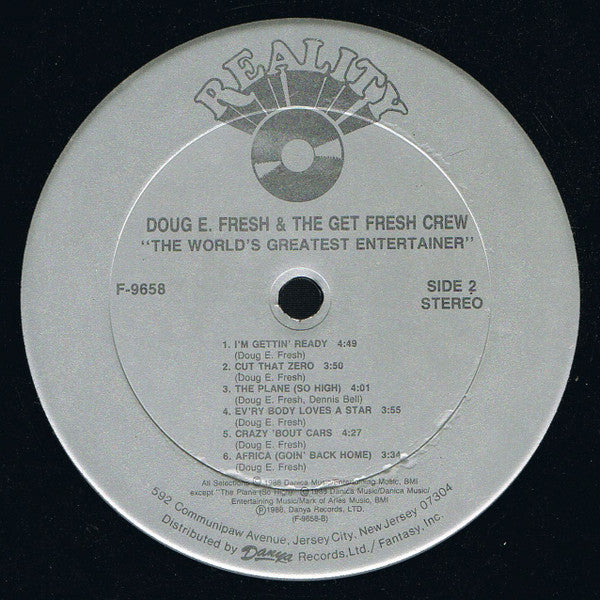 Doug E. Fresh And The Get Fresh Crew : The Worlds Greatest Entertainer (LP, Album)