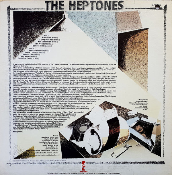 The Heptones : Party Time (LP, Album, RE)